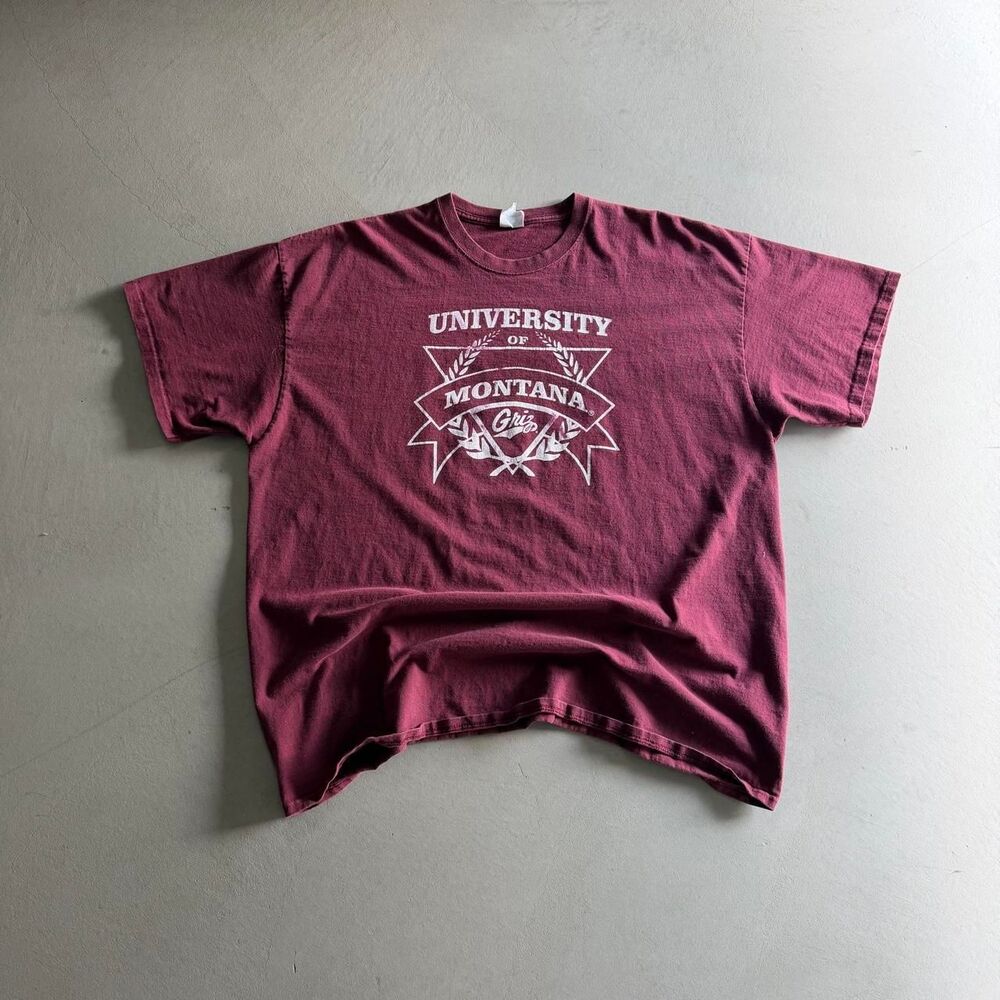 Gildan Men's Burgundy and Red T-shirt